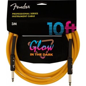 FENDER CABLE PRO GLOW IN THE DARK NARANJA 3M