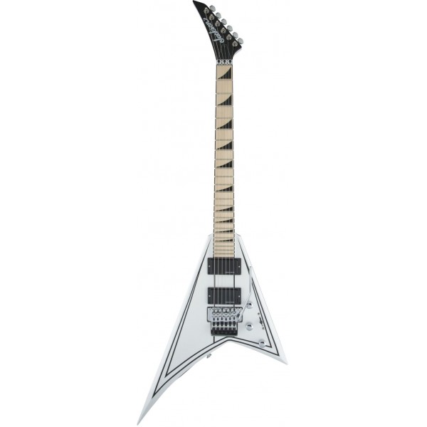 JACKSON X SERIES RHOADS RRX24M SNOW WHITE BLACK PINSTRIPES