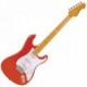 VINTAGE V6MFR ELECTRIC-MAPLE FB-FIRENZA RED