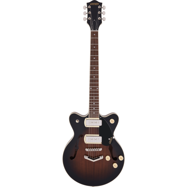 GRETSCH G2655-P90 STREAMLINER CENTER BLOCK JR. P90 V-STOPTAIL BROWNSTONE