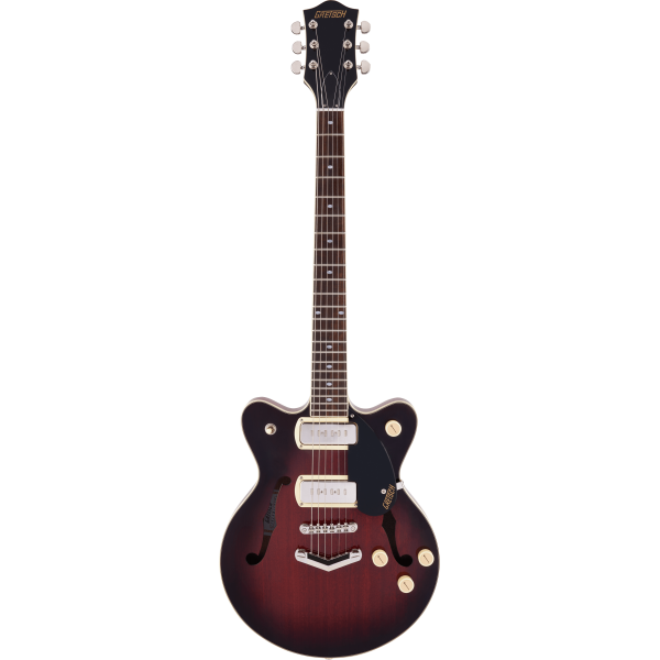 GRETSCH G2655-P90 STREAMLINER CENTER BLOCK JR. P90 V-STOPTAIL CLARET BURST