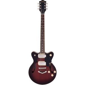 GRETSCH G2655-P90 STREAMLINER CENTER BLOCK JR. P90 V-STOPTAIL CLARET BURST