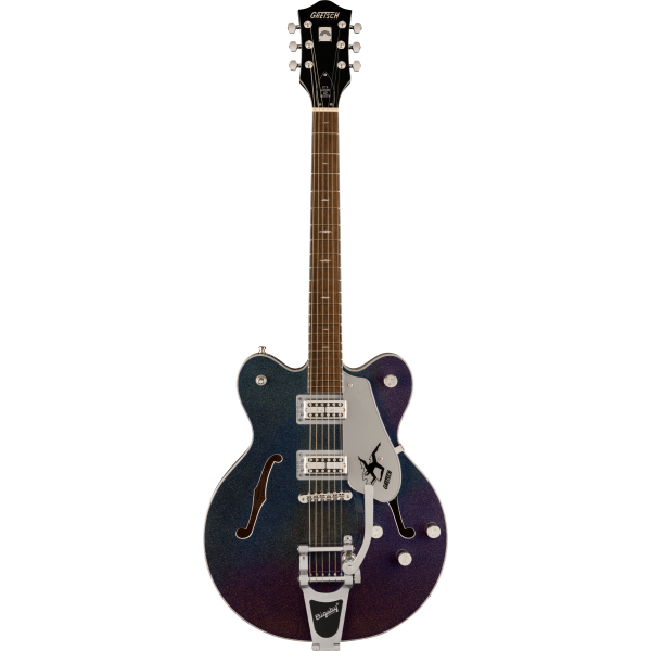 GRETSCH ELECTROMATIC JOHN GOURLEY BROADKASTER CENTER BLOCK IRIDESCENT BLACK