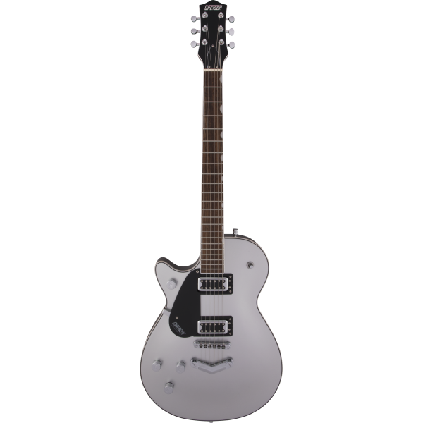 GRETSCH G5230LH ELECTROMATIC JET FT SINGLE-CUT V-STOPTAIL, LH AIRLINE SILVER