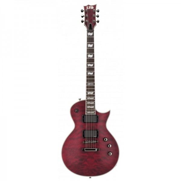 LTD EC-401 QM SEE THRU BLACK CHERRY SATIN