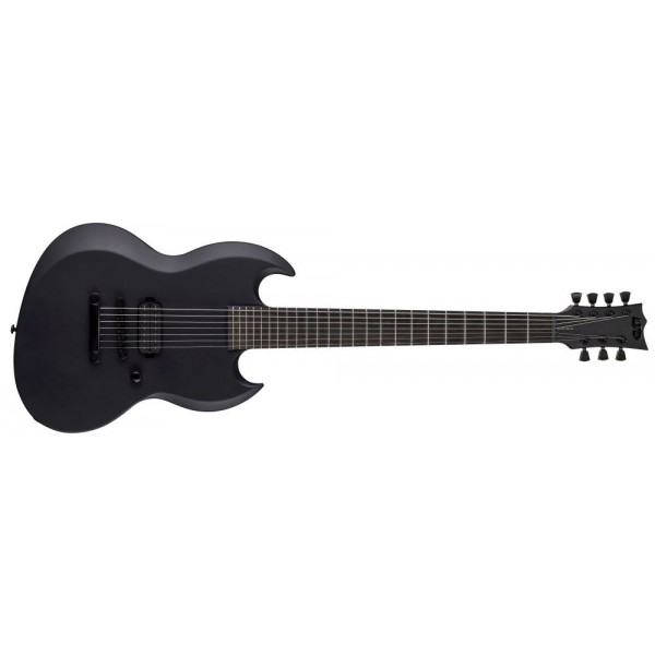 LTD Viper-7 Baritone Black Metal - Black Satin