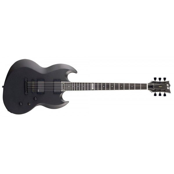 ESP E-II VIPER BARITONE - CHARCOAL METALLIC SATIN - C/ESTUCHE