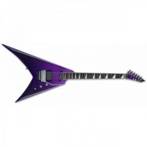 ESP E-II - ALEXI RIPPED - PURPLE FADE SATIN W/RIPPED PINSTRIPES - C/ESTUCHE