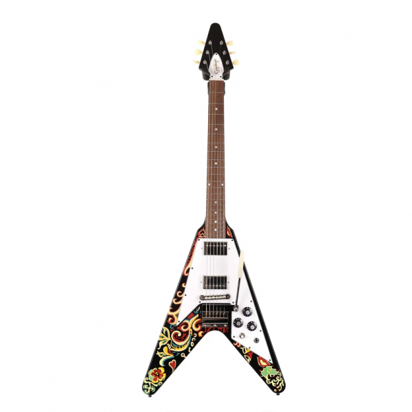 EPIPHONE JIMI HENDRIX LOVE DROPS FLYING V EBONY