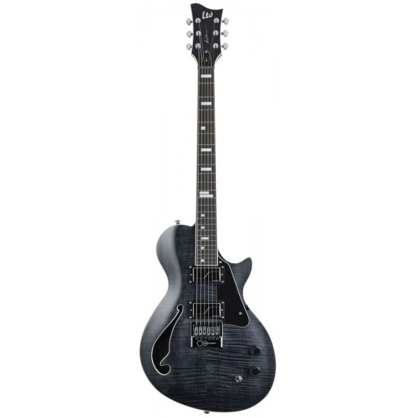 LTD BW-1 EVERTUNE SEE THRU BLACK C/ESTUCHE