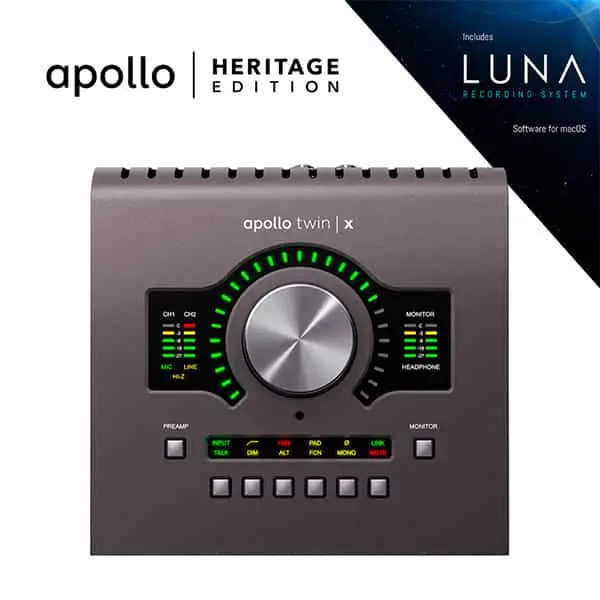 UNIVERSAL AUDIO APOLLO TWIN X DUO HE + HARDACASE UDG + PLUGINS GRATIS